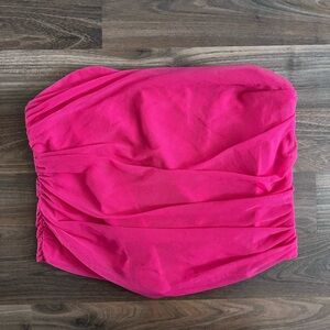 Fuchsia Pink Strapless Corset Style Top - Size Medium - New York & Company